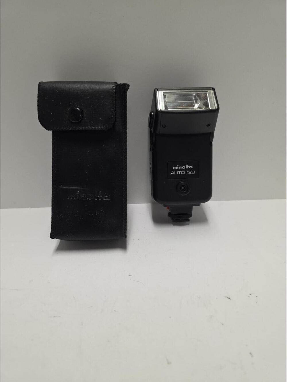 Genuine Minolta Auto 128 Flash Tested, Working Excellent Condition Includes Case